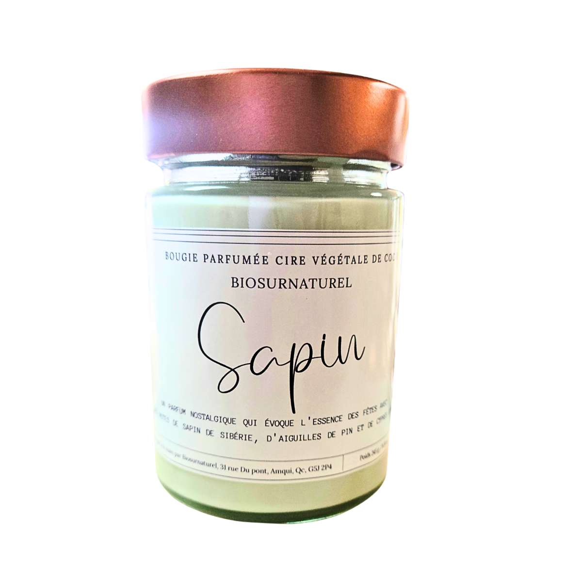 Chandelle Cire Coconut et Soya - Sapin