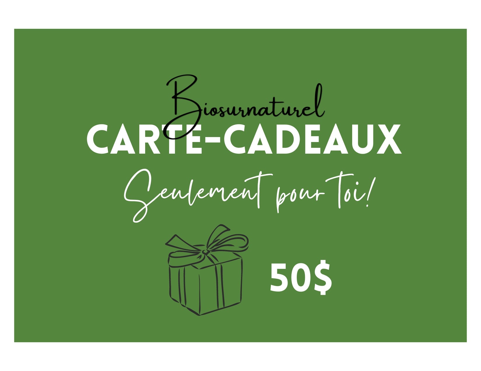 Carte-Cadeau Biosurnaturel