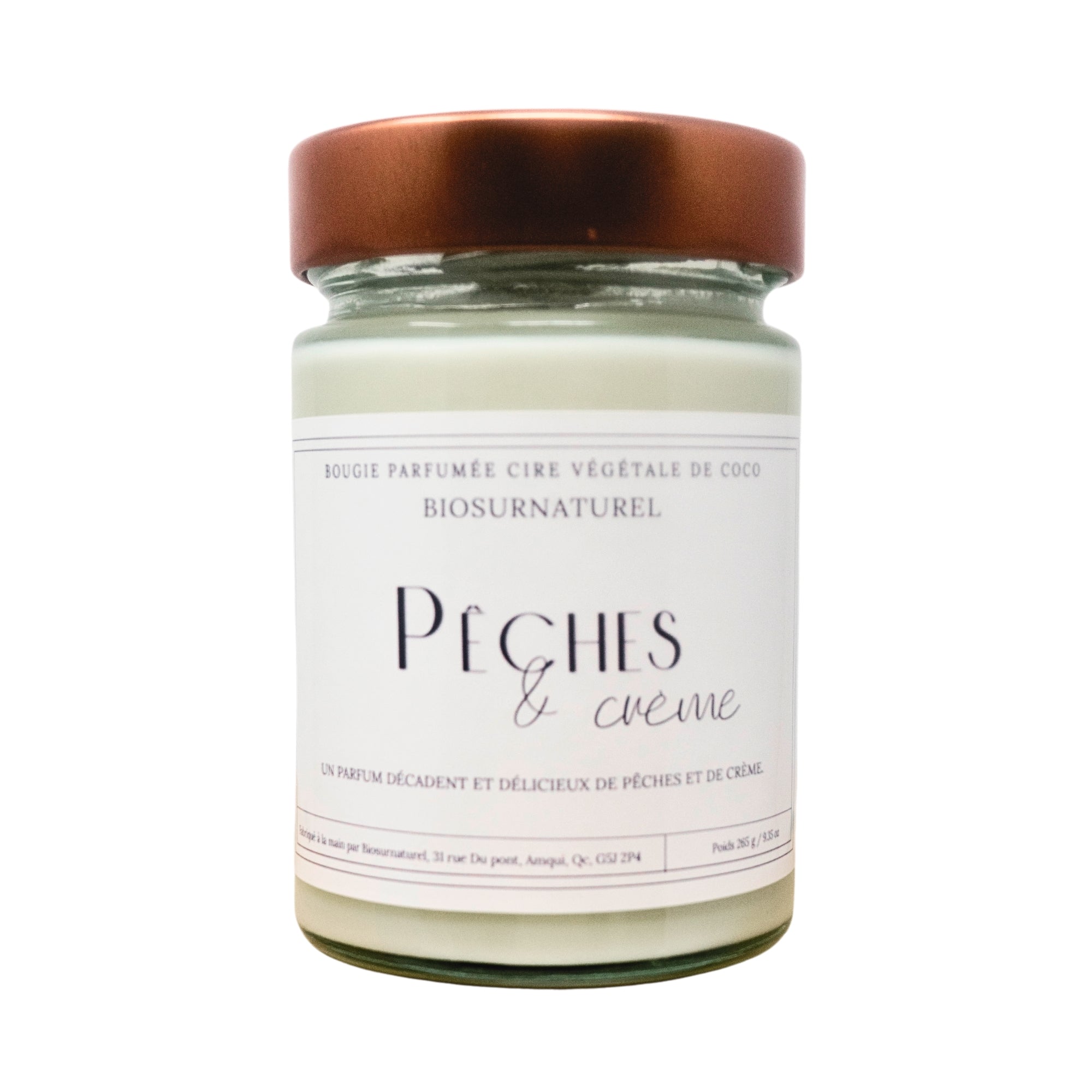 Bougie parfumée - Pêche à la Crème - 314 ml