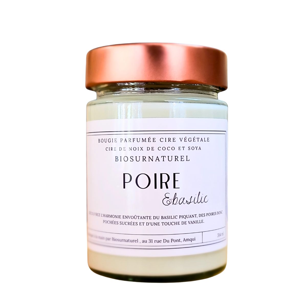 Bougie parfumée - Poire et Basilic