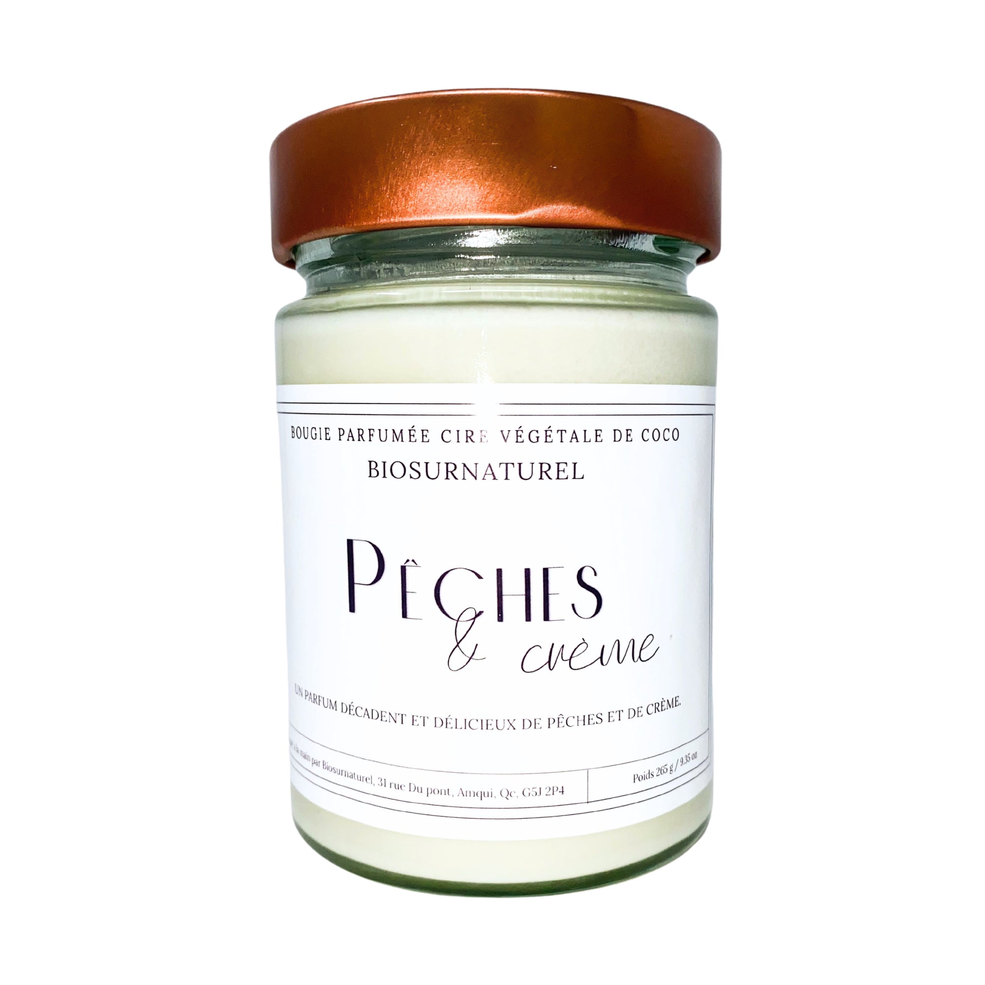 Bougie parfumée - Pêche à la Crème - 314 ml