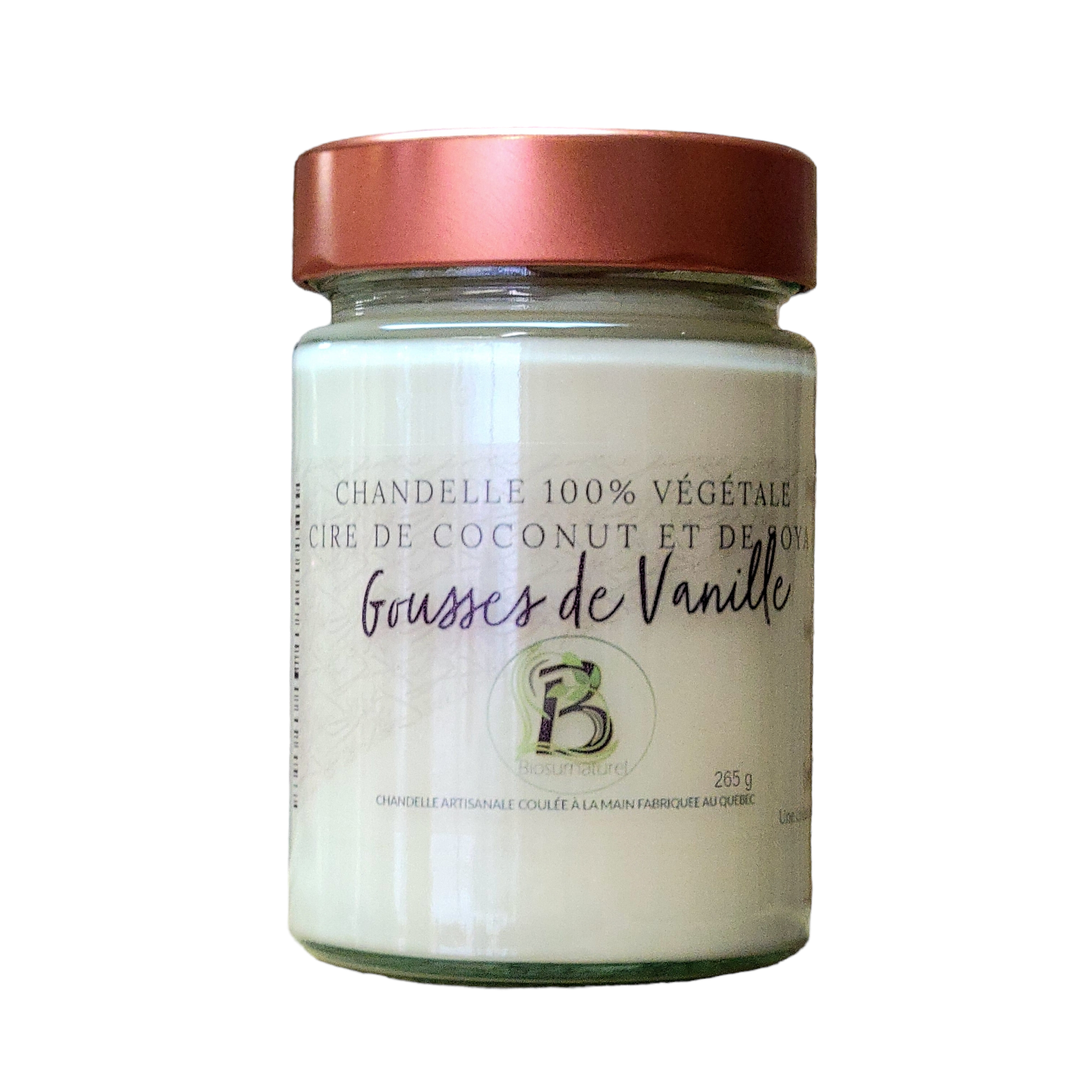 Chandelle Cire Coconut et Soya - Gousse de Vanille - 9 oz